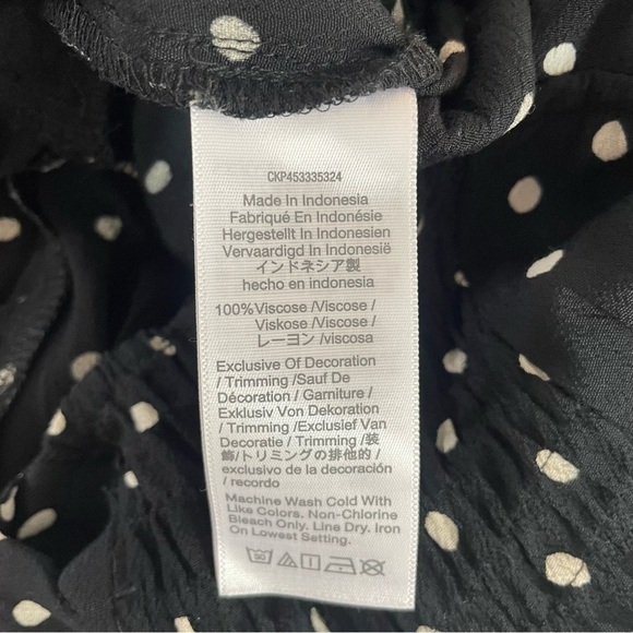 Madewell True Black White Polka Dot Tank Wide-Leg Jumpsuit - 20774 - Picture 9 of 12